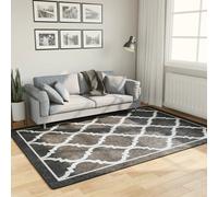 Berkfield Home Rug Washable Black & White 160x230 cm Anti Slip | Size: 100 cm diameter Berkfield Home Multicolor 100 cm diameter