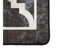 Berkfield Home Rug Washable Black & White 80x150 cm Anti Slip | Size: 100 cm diameter Berkfield Home Multicolor 100 cm diameter