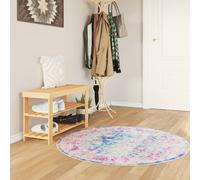 Berkfield Home Rug Washable Multicolour Ã˜ 120 cm Anti Slip | Size: 100 cm diameter Berkfield Home Multicolor 100 cm diameter