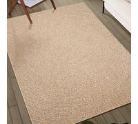 Berkfield Home Rug ZIZUR 200x200 cm Jute Look Indoor & Outdoor in Light Brown | Size: Medium Berkfield Home Light Brown Medium