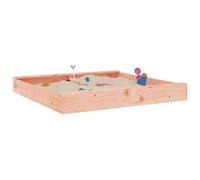 Berkfield Home Sandbox with Seats Square Solid Wood Douglas in Brown Berkfield Home Brown