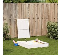 Berkfield Home Sandpit with Cover White 111x111x19.5 cm Solid Wood Pine Berkfield Home White 111x111x19.5 cm