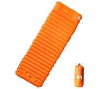 Berkfield Home Self Inflating Camping Mattress with Pillow 1-Person Orange Berkfield Home Orange