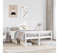 Berkfield Home Senior Bed with Headboard without Mattress White 120x200 cm | Size: Small Double Berkfield Home White Small Double