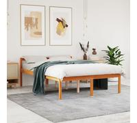 Berkfield Home Senior Bed without Mattress Wax Brown 135x190 cm Double Solid Wood Pine Berkfield Home Brown Double