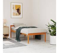 Berkfield Home Senior Bed without Mattress Wax Brown 75x190 cm Small Single Solid Wood Pine Berkfield Home Brown Small Single