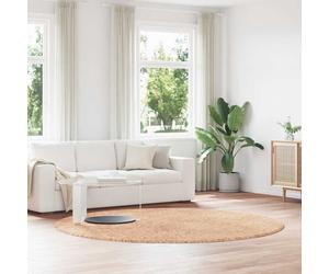 Berkfield Home Shaggy Rug High Pile NAVARRA Beige 240x240 cm Polyester | Size: Medium Berkfield Home Beige Medium