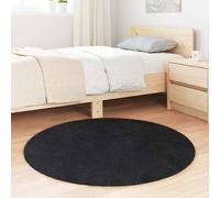 Berkfield Home Shaggy Rug High Pile NAVARRA Black 100x100 cm Polyester | Size: Medium Berkfield Home Black Medium