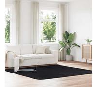 Berkfield Home Shaggy Rug High Pile NAVARRA Black 240x240 cm Polyester | Size: Medium Berkfield Home Black Medium