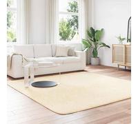 Berkfield Home Shaggy Rug High Pile NAVARRA Cream 240x240 cm Polyester | Size: Medium Berkfield Home Cream Medium