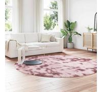 Berkfield Home Shaggy Rug High Pile NAVARRA Dusty Pink 240x240 cm Polyester | Size: Medium Berkfield Home Pink Medium