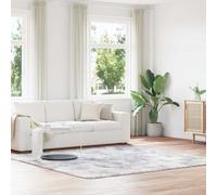 Berkfield Home Shaggy Rug High Pile NAVARRA Light Grey 240x240 cm Polyester | Size: Medium Berkfield Home Grey Medium