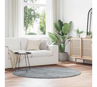 Berkfield Home Shaggy Rug High Pile NAVARRA Silver Grey 160x160 cm Polyester | Size: Medium Berkfield Home Grey Medium