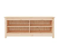 Berkfield Home Shoe Bench 110x38x45.5 cm Solid Wood Pine in Light Brown Berkfield Home Light Brown 110x38x45.5 cm
