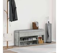 Berkfield Home Shoe Bench Concrete Grey 102x30.5x45 cm Engineered Wood Berkfield Home Grey 102x30.5x45 cm
