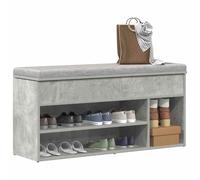 Berkfield Home Shoe Bench Concrete Grey 102x30.5x45 cm Engineered Wood Berkfield Home Grey 102x30.5x45 cm