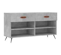 Berkfield Home Shoe Bench Concrete Grey 102x35x55 cm Engineered Wood | Size: 102 x 35 x 55 cm Berkfield Home Grey 102 x 35 x 55 cm