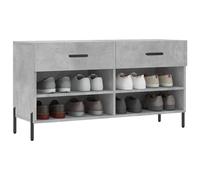 Berkfield Home Shoe Bench Concrete Grey 102x35x55 cm Engineered Wood | Size: 102 x 35 x 55 cm Berkfield Home Grey 102 x 35 x 55 cm