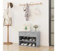 Berkfield Home Shoe Bench Concrete Grey 60x30x45 cm Engineered Wood | Size: 60 x 30 x 45 cm Berkfield Home Grey 60 x 30 x 45 cm