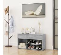 Berkfield Home Shoe Bench Concrete Grey 80x30x45 cm Engineered Wood | Size: 80 x 30 x 45 cm Berkfield Home Grey 80 x 30 x 45 cm