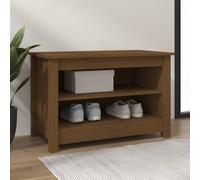 Berkfield Home Shoe Bench Honey Brown 70x38x45.5 cm Solid Wood Pine Berkfield Home Brown 70x38x45.5 cm