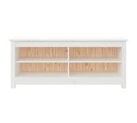 Berkfield Home Shoe Bench White 110x38x45.5 cm Solid Wood Pine Berkfield Home White 110x38x45.5 cm