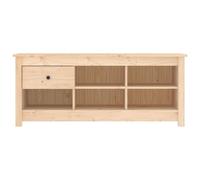 Berkfield Home Shoe Cabinet 110x38x45.5 cm Solid Wood Pine in Light Brown Berkfield Home Light Brown 110x38x45.5 cm