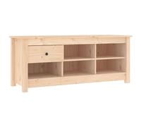 Berkfield Home Shoe Cabinet 110x38x45.5 cm Solid Wood Pine in Light Brown Berkfield Home Light Brown 110x38x45.5 cm