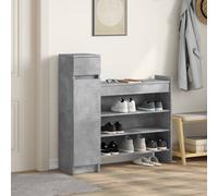 Berkfield Home Shoe Cabinet Concrete Grey 100.5x28x100 cm Engineered Wood Berkfield Home Grey 100.5x28x100 cm