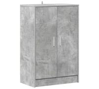 Berkfield Home Shoe Cabinet Concrete Grey 60x35x92 cm Engineered Wood | Size: 60 x 35 x 92 cm Berkfield Home Grey 60 x 35 x 92 cm