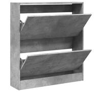 Berkfield Home Shoe Cabinet Concrete Grey 80x21x87.5 cm Engineered Wood Berkfield Home Grey 80x21x87.5 cm