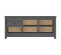 Berkfield Home Shoe Cabinet Grey 110x38x45.5 cm Solid Wood Pine Berkfield Home Grey 110x38x45.5 cm