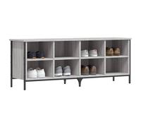 Berkfield Home Shoe Cabinet Grey Sonoma 131x35x50 cm Engineered Wood | Size: 131 x 35 x 50 cm Berkfield Home Grey 131 x 35 x 50 cm