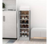 Berkfield Home Shoe Cabinet Grey Sonoma 32x35x92 cm Engineered Wood | Size: 32 x 35 x 92 cm Berkfield Home Grey 32 x 35 x 92 cm