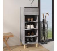 Berkfield Home Shoe Cabinet Grey Sonoma 40x36x105 cm Engineered Wood | Size: 40 x 36 x 105 cm Berkfield Home Grey 40 x 36 x 105 cm