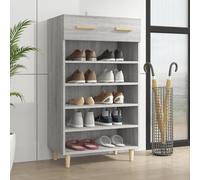 Berkfield Home Shoe Cabinet Grey Sonoma 60x35x105 cm Engineered Wood | Size: 60 x 35 x 105 cm Berkfield Home Grey 60 x 35 x 105 cm
