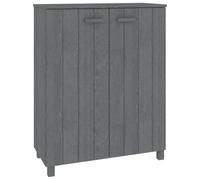 Berkfield Home Shoe Cabinet HAMAR Dark Grey 85x40x108 cm Solid Wood Pine | Size: 85 x 40 x 108 cm Berkfield Home Dark Grey 85 x 40 x 108 cm