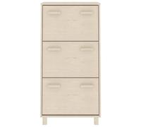 Berkfield Home Shoe Cabinet HAMAR Honey Brown 59.5x35x117 cm Solid Wood Pine in Light Tan Berkfield Home Light Tan 59.5x35x117 cm