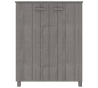 Berkfield Home Shoe Cabinet HAMAR Light Grey 85x40x108 cm Solid Wood Pine | Size: 85 x 40 x 108 cm Berkfield Home Grey 85 x 40 x 108 cm