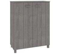 Berkfield Home Shoe Cabinet HAMAR Light Grey 85x40x108 cm Solid Wood Pine | Size: 85 x 40 x 108 cm Berkfield Home Grey 85 x 40 x 108 cm