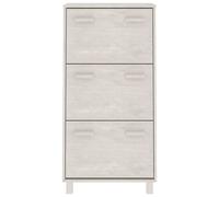 Berkfield Home Shoe Cabinet HAMAR White 59.5x35x117 cm Solid Wood Pine Berkfield Home White 59.5x35x117 cm