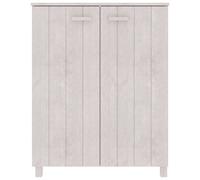 Berkfield Home Shoe Cabinet HAMAR White 85x40x108 cm Solid Wood Pine | Size: 85 x 40 x 108 cm Berkfield Home White 85 x 40 x 108 cm