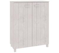 Berkfield Home Shoe Cabinet HAMAR White 85x40x108 cm Solid Wood Pine | Size: 85 x 40 x 108 cm Berkfield Home White 85 x 40 x 108 cm