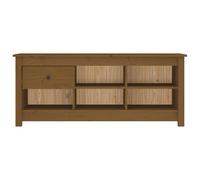 Berkfield Home Shoe Cabinet Honey Brown 110x38x45.5 cm Solid Wood Pine Berkfield Home Brown 110x38x45.5 cm