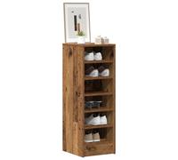 Berkfield Home Shoe Cabinet Old Wood 32x35x92 cm Engineered Wood in Brown | Size: 32 x 35 x 92 cm Berkfield Home Brown 32 x 35 x 92 cm