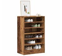 Berkfield Home Shoe Cabinet Old Wood 60x35x92 cm Engineered Wood in Brown | Size: 60 x 35 x 92 cm Berkfield Home Brown 60 x 35 x 92 cm