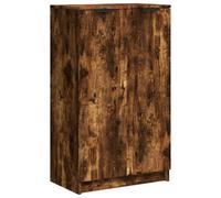 Berkfield Home Shoe Cabinet Smoked Oak 59x35x100 cm Engineered Wood in Brown | Size: 59 x 35 x 100 cm Berkfield Home Brown 59 x 35 x 100 cm