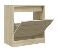 Berkfield Home Shoe Cabinet Sonoma Oak 60x34x63.5 cm Engineered Wood in Light Tan Berkfield Home Light Tan 60x34x63.5 cm