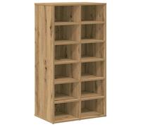 Berkfield Home Shoe Rack Artisan Oak 54x34x100.5 cm Engineered Wood in Brown Berkfield Home Brown 54x34x100.5 cm