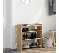 Berkfield Home Shoe Rack Artisan Oak 60x25x62 cm Engineered Wood in Brown | Size: 60 x 25 x 62 cm Berkfield Home Brown 60 x 25 x 62 cm